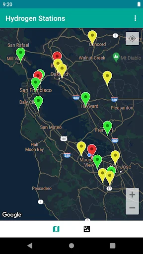 ดาวน์โหลด Hydrogen Stations USA ล่าสุด – ค้นหาสถานีไฮโดรเจนฟรี - Screenshot 1