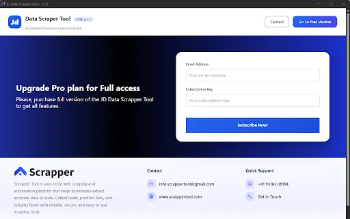 ดาวน์โหลด JD Data Scrapper Tool ล่าสุด – เครื่องมือดึงข้อมูลธุรกิจฟรี - Screenshot 2