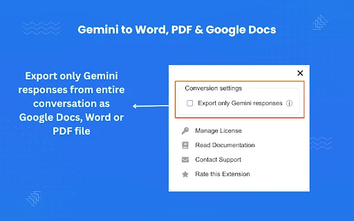 ดาวน์โหลด AI Chat to Word, PDF – แปลงแชท Gemini เป็นเอกสารทันที - Screenshot 4