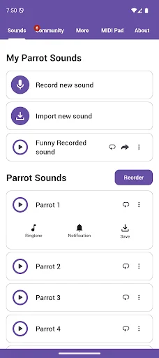 ดาวน์โหลด Parrot Sounds ล่าสุด – รวมเสียงนกแก้วสุดหรรษา ฟรี - Screenshot 1
