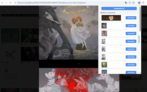 Behance Image Downloader ดาวน์โหลดรูปภาพจาก Behance ได้ง่ายๆ - Screenshot 3