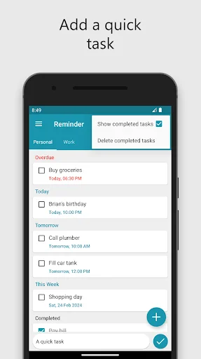 ดาวน์โหลด To Do List Reminder & Widget ล่าสุด – จัดการงานของคุณให้ง่ายขึ้นฟรี - Screenshot 2