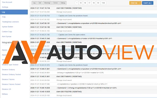ดาวน์โหลด Autoview.com Trading Extension ล่าสุด – ระบบเทรดอัตโนมัติฟรี - Screenshot 2