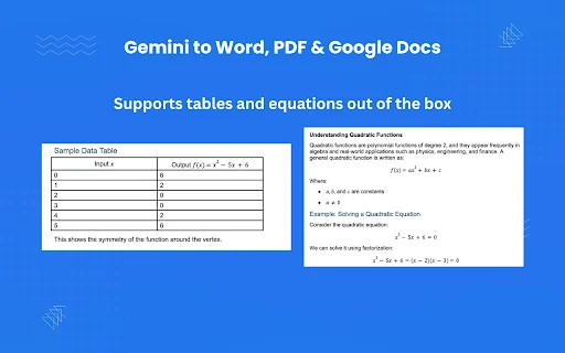 ดาวน์โหลด AI Chat to Word, PDF – แปลงแชท Gemini เป็นเอกสารทันที - Screenshot 1