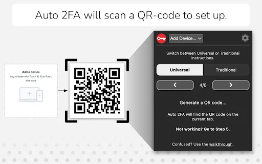 ดาวน์โหลด Auto 2FA ล่าสุด – จัดการ Duo Mobile บนเบราว์เซอร์ได้ฟรี - Screenshot 3