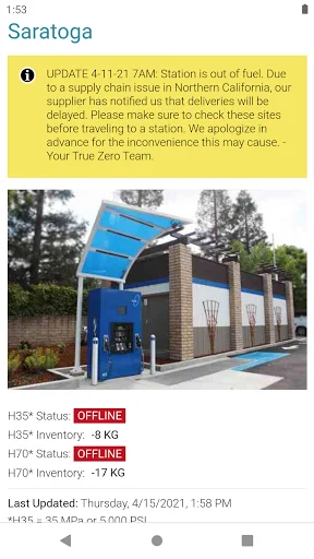 ดาวน์โหลด Hydrogen Stations USA ล่าสุด – ค้นหาสถานีไฮโดรเจนฟรี - Screenshot 4