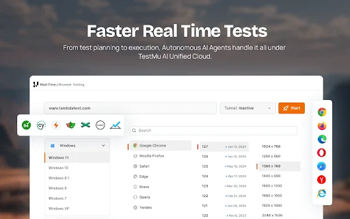 ดาวน์โหลด TestMu AI Chrome Extension – ทดสอบ Cross Browser แบบเรียลไทม์ - Screenshot 1
