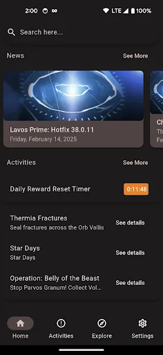 ดาวน์โหลด Cephalon Navis สำหรับ Warframe – ติดตามข้อมูลอัปเดตล่าสุดฟรี - Screenshot 1