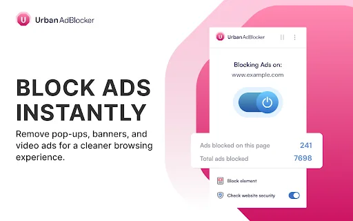 ดาวน์โหลด Urban AdBlocker ล่าสุด – บล็อกโฆษณาและป๊อปอัปฟรี - Screenshot 1