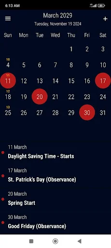 ดาวน์โหลด US Calendar 2026 ปฏิทินวันหยุดสหรัฐฯ ใช้งานง่าย ฟรี - Screenshot 5