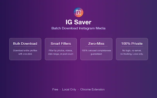 IG Saver 2026 – ดาวน์โหลดรูปภาพและวิดีโอ Instagram ฟรี ไม่ต้องล็อกอิน - Screenshot 5
