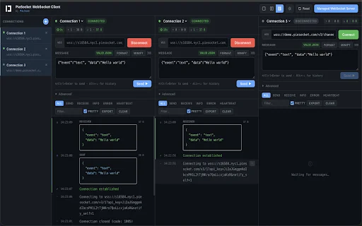 ดาวน์โหลด PieSocket – เครื่องมือทดสอบ WebSocket & SocketIO ฟรี - Screenshot 4