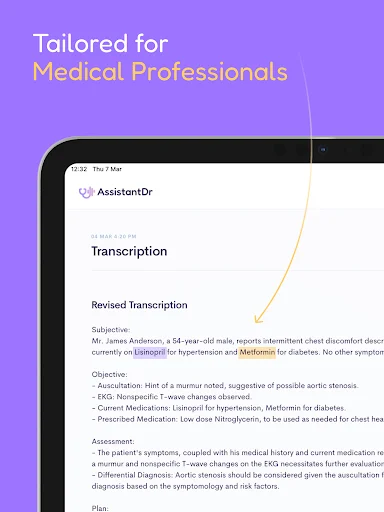 ดาวน์โหลด Assistant Dr. – Medical Scribe ล่าสุด – ตัวช่วยจดบันทึกทางการแพทย์ AI - Screenshot 12