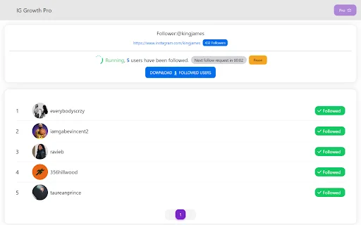 ดาวน์โหลด IG Auto Follower ล่าสุด – ตัวช่วยเพิ่มผู้ติดตาม Instagram ฟรี - Screenshot 3