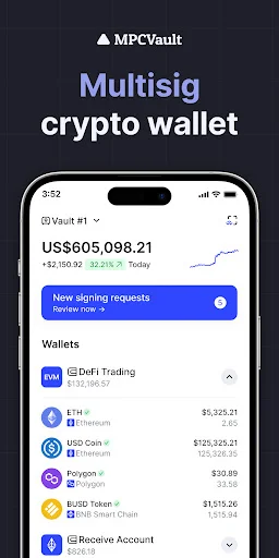 ดาวน์โหลด MPCVault – Multisig Wallet ล่าสุด – จัดการสินทรัพย์คริปโตสำหรับทีมอย่างปลอดภัย - Screenshot 1