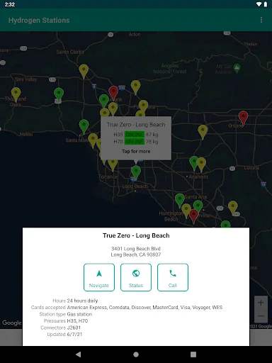 ดาวน์โหลด Hydrogen Stations USA ล่าสุด – ค้นหาสถานีไฮโดรเจนฟรี - Screenshot 19