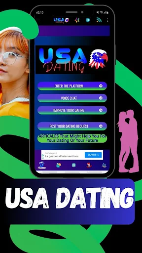 ดาวน์โหลด USA Dating ล่าสุด – พบรักแท้จากสหรัฐฯ ถึงปารีส ฟรี - Screenshot 1