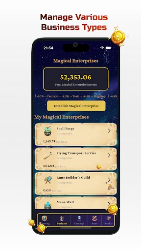 ดาวน์โหลด Magical Tycoon: Economy Idle ล่าสุด – สร้างอาณาจักรเวทมนตร์ฟรี - Screenshot 2
