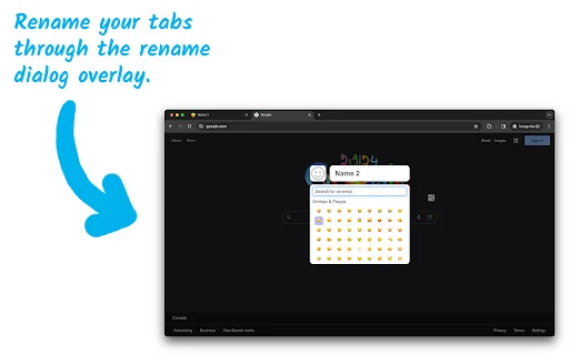ดาวน์โหลด Tab Renamer ล่าสุด – จัดระเบียบแท็บเบราว์เซอร์ของคุณง่ายๆ ฟรี - Screenshot 1