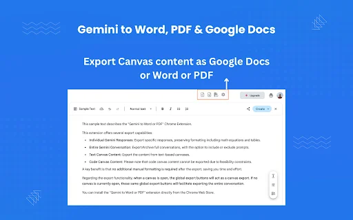 ดาวน์โหลด AI Chat to Word, PDF – แปลงแชท Gemini เป็นเอกสารทันที - Screenshot 5