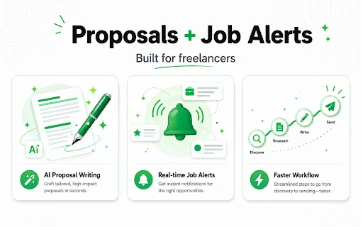 ดาวน์โหลด UpCat – ตัวช่วยเขียน Proposals และแจ้งเตือนงาน Upwork ฟรี - Screenshot 1