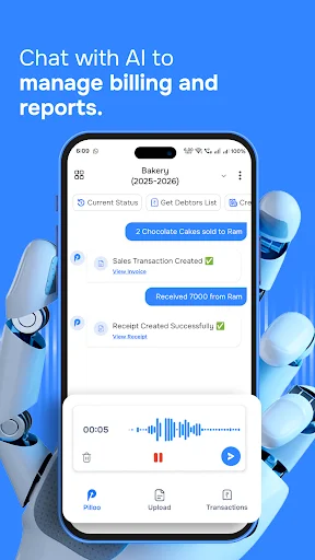 ดาวน์โหลด Pilloo AI ล่าสุด – ระบบบัญชีด้วยเสียงสำหรับธุรกิจคุณ ฟรี - Screenshot 3