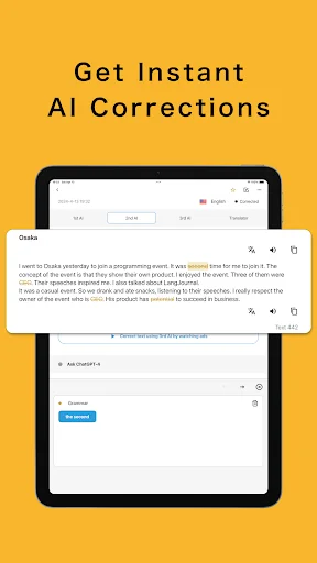 ดาวน์โหลด LangJournal: Language Diary ล่าสุด – ฝึกเขียนภาษาด้วย AI ฟรี - Screenshot 18