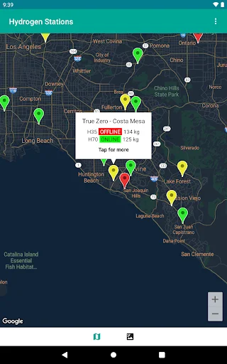 ดาวน์โหลด Hydrogen Stations USA ล่าสุด – ค้นหาสถานีไฮโดรเจนฟรี - Screenshot 12
