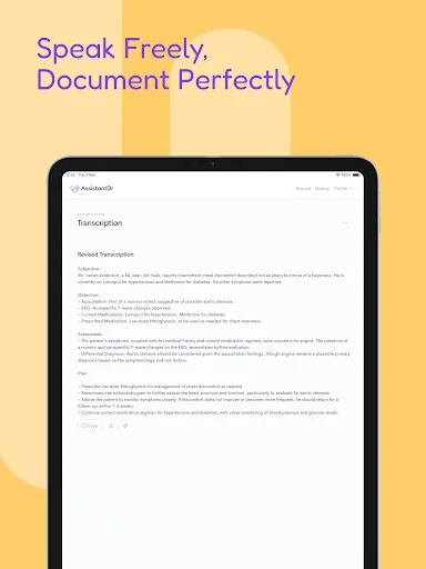 ดาวน์โหลด Assistant Dr. – Medical Scribe ล่าสุด – ตัวช่วยจดบันทึกทางการแพทย์ AI - Screenshot 11