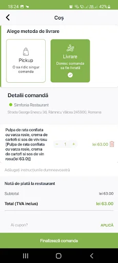 ดาวน์โหลด Foodify.ro ล่าสุด – แอปสั่งอาหารยอดนิยมใน Valcea ฟรี - Screenshot 5