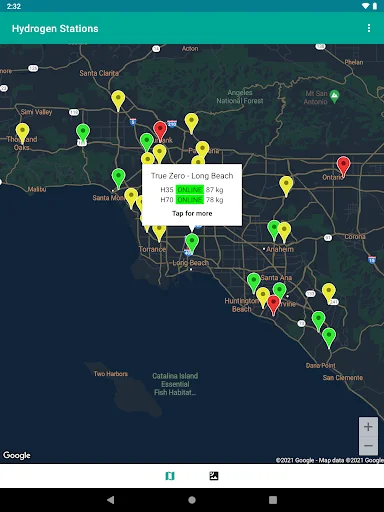 ดาวน์โหลด Hydrogen Stations USA ล่าสุด – ค้นหาสถานีไฮโดรเจนฟรี - Screenshot 20