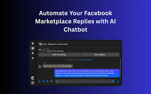 FB Auto Reply AI – ตอบแชท Facebook Marketplace อัตโนมัติ ฟรี - Screenshot 1