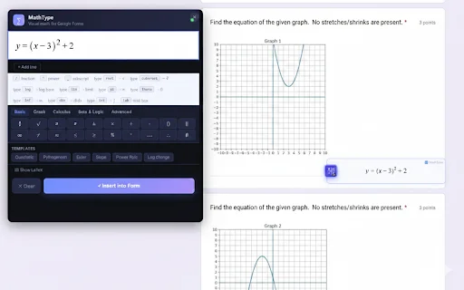 ดาวน์โหลด Math Input for Google Forms – พิมพ์สมการคณิตศาสตร์ง่ายๆ - Screenshot 1