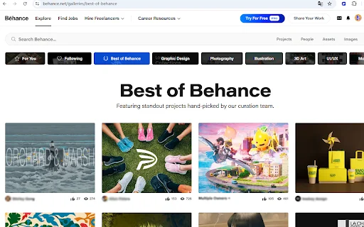 Behance Image Downloader ดาวน์โหลดรูปภาพจาก Behance ได้ง่ายๆ - Screenshot 2