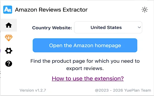 ดาวน์โหลด Amazon Reviews Extractor – เครื่องมือคัดลอกรีวิวสินค้าฟรี - Screenshot 1