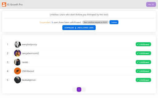 ดาวน์โหลด IG Growth Pro ล่าสุด – เครื่องมือช่วยเพิ่มผู้ติดตาม Instagram อัตโนมัติ - Screenshot 4