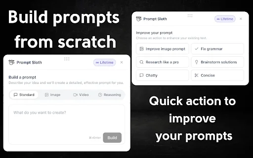 PromptSloth – ส่วนขยาย Chrome ช่วยปรับแต่ง Prompt AI ให้ดีขึ้นในคลิกเดียว - Screenshot 4