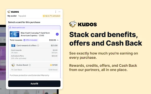 ดาวน์โหลด Kudos: ส่วนขยายช้อปปิ้งออนไลน์ รับเงินคืนคุ้มค่าที่สุด - Screenshot 1