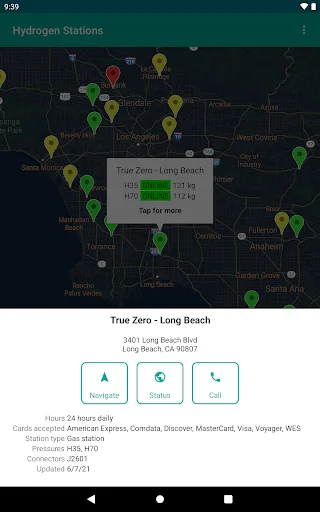 ดาวน์โหลด Hydrogen Stations USA ล่าสุด – ค้นหาสถานีไฮโดรเจนฟรี - Screenshot 11