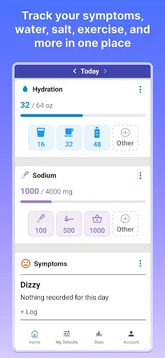 ดาวน์โหลด POTSie – จัดการอาการ POTS และสุขภาพง่ายๆ ฟรี - Screenshot 1