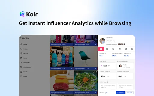 ดาวน์โหลด Kolr Extension ล่าสุด – วิเคราะห์ Influencer ฟรี - Screenshot 1
