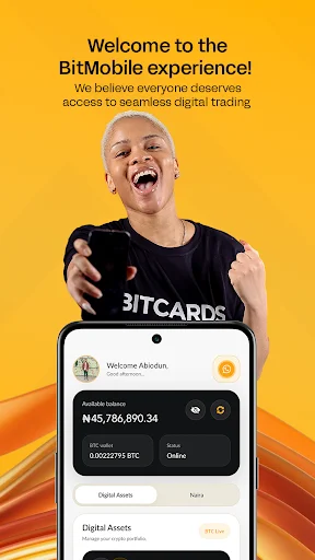 ดาวน์โหลด BitMobile ล่าสุด – แพลตฟอร์มเทรด Bitcoin และบัตรของขวัญฟรี - Screenshot 1