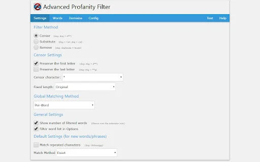 Advanced Profanity Filter – กรองคำหยาบและปิดเสียงวิดีโออัตโนมัติ - Screenshot 1