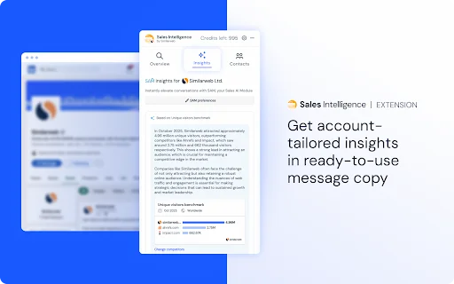 ดาวน์โหลด Similarweb Sales Extension – ค้นหาข้อมูลลูกค้าและ AI ช่วยขาย - Screenshot 2