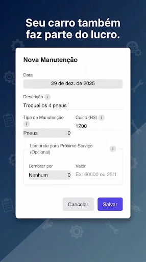 ดาวน์โหลด Roda Lucro ล่าสุด – บริหารจัดการรายได้คนขับรถรับส่งฟรี - Screenshot 3