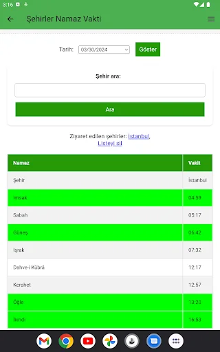 ดาวน์โหลด Türkiye Takvimi • Namaz Vakti ล่าสุด – เวลาละหมาดและทิศกิบละ - Screenshot 13