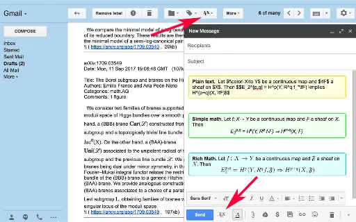 ดาวน์โหลด TeX for Gmail เวอร์ชันล่าสุด – เขียนสมการคณิตศาสตร์ในอีเมลฟรี - Screenshot 1