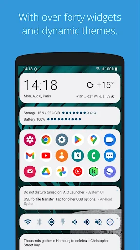 ดาวน์โหลด AIO Launcher ล่าสุด – ปรับแต่งหน้าจอได้ดั่งใจ ใช้งานง่ายและรวดเร็ว - Screenshot 3