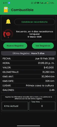 ดาวน์โหลด Historial Moto Mantenimiento ล่าสุด – จัดการดูแลรถมอเตอร์ไซค์ฟรี - Screenshot 7