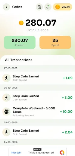 ดาวน์โหลด Walk Wallet ล่าสุด – เดินสะสมแต้มแลกรางวัลฟรี - Screenshot 5